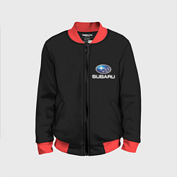 Бомбер детский Subaru logo auto, цвет: 3D-красный