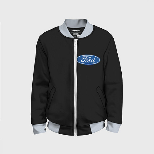 Детский бомбер FORD logo auto / 3D-Серый – фото 1