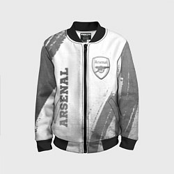 Бомбер детский Arsenal - white gradient вертикально, цвет: 3D-черный