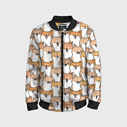 Детский бомбер Узор сиба ину
