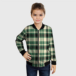 Бомбер детский Полосатый пиксель, цвет: 3D-черный — фото 2