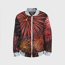 Детский бомбер Яркий красочный фейерверк
