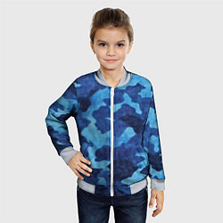 Бомбер детский Синий камуфляж, цвет: 3D-серый — фото 2