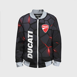 Бомбер детский Ducati - плиты с эффектом свечения, цвет: 3D-серый