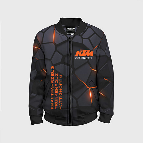 Детский бомбер KTM - плиты с эффектом свечения / 3D-Черный – фото 1