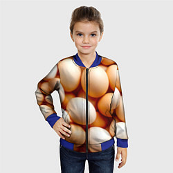 Бомбер детский Яйца, цвет: 3D-синий — фото 2