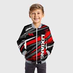 Бомбер детский Lixiang - агрессивный красный, цвет: 3D-серый — фото 2