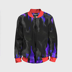 Бомбер детский Неоновый огонь и дым, цвет: 3D-красный