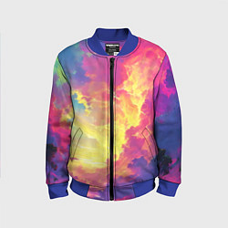 Детский бомбер Розовые облака на синем небе