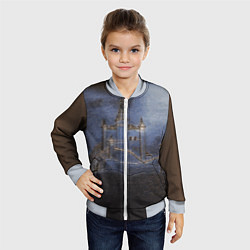 Бомбер детский Замок принцессы, цвет: 3D-серый — фото 2