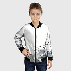 Бомбер детский Одинокий борец на просторах, цвет: 3D-черный — фото 2