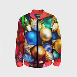 Детский бомбер Новогодние украшения