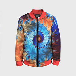 Детский бомбер Оптические узоры текстура