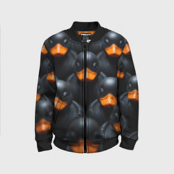 Бомбер детский Черные уточки, цвет: 3D-черный