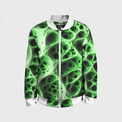 Детский бомбер Зелёная пористая структура