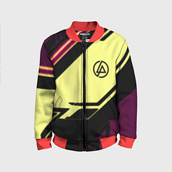 Бомбер детский Linkin park geometry steel, цвет: 3D-красный