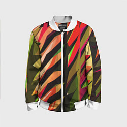 Детский бомбер Красно-чёрная абстракция