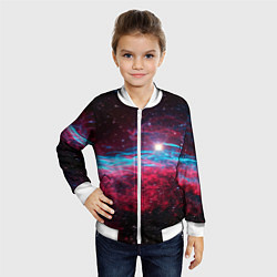 Бомбер детский Uy scuti star - neon space, цвет: 3D-белый — фото 2