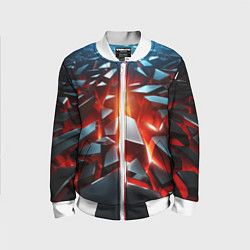 Детский бомбер Черные слитки над лавой