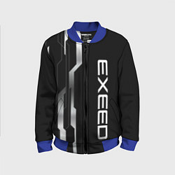Бомбер детский Exeed - металлические полосы, цвет: 3D-синий