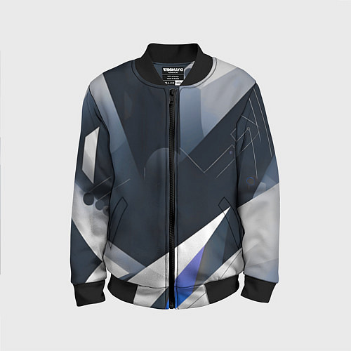 Детский бомбер Абстракция город следующего века / 3D-Черный – фото 1