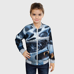 Бомбер детский Текстура объемных сот, цвет: 3D-серый — фото 2