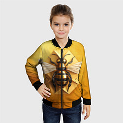 Бомбер детский Пчела на золоте, цвет: 3D-черный — фото 2