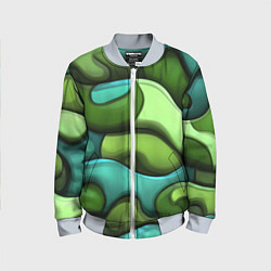 Детский бомбер Объемные камуфляжные полосы