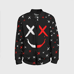 Бомбер детский Smile face, цвет: 3D-черный