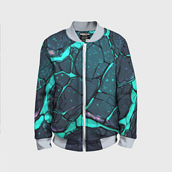 Детский бомбер Текстура зеленых плит в разломе