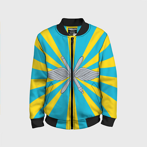 Детский бомбер Военно-воздушные силы / 3D-Черный – фото 1