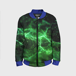 Детский бомбер Зеленая связь текстура