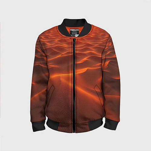 Детский бомбер Красная жара / 3D-Черный – фото 1