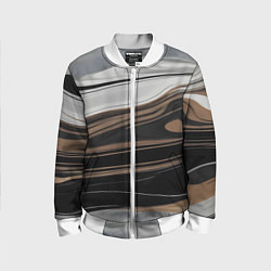 Бомбер детский Движение песка, цвет: 3D-белый