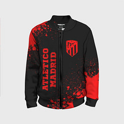 Бомбер детский Atletico Madrid - red gradient вертикально, цвет: 3D-черный