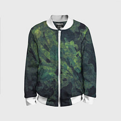 Детский бомбер Абстракция - green camouflage background