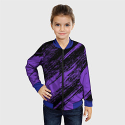 Бомбер детский The color is purple and black, цвет: 3D-синий — фото 2
