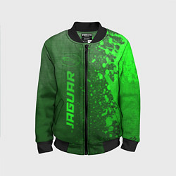 Детский бомбер Jaguar - green gradient по-вертикали