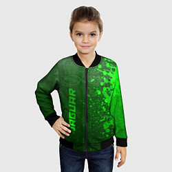 Бомбер детский Jaguar - green gradient по-вертикали, цвет: 3D-черный — фото 2