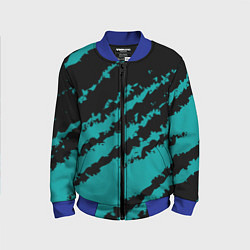 Бомбер детский The color is black and light blue, цвет: 3D-синий