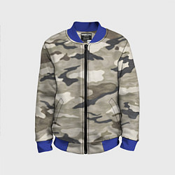 Бомбер детский Песочный камуфляж, цвет: 3D-синий