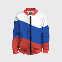 Детский бомбер Флаг России волной