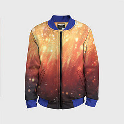 Детский бомбер Желто-красная текстура блестящая