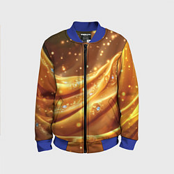 Детский бомбер Золотая ткань с блестками