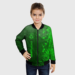 Бомбер детский Galatasaray - green gradient по-вертикали, цвет: 3D-черный — фото 2