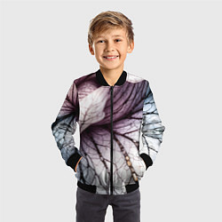 Бомбер детский Раскрытый цветок, цвет: 3D-черный — фото 2