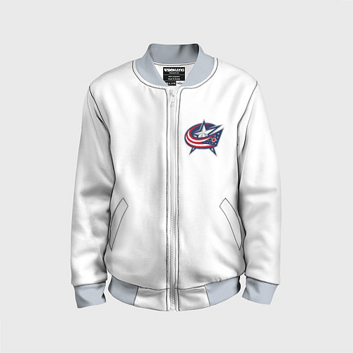 Детский бомбер Columbus blue jackets - Sergey Bobrovsky / 3D-Серый – фото 1