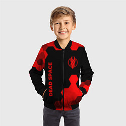 Бомбер детский Dead Space - red gradient вертикально, цвет: 3D-черный — фото 2
