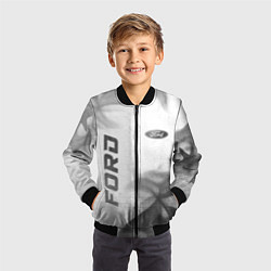 Бомбер детский Ford - white gradient вертикально, цвет: 3D-черный — фото 2