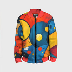 Детский бомбер Динамичный красочный паттерн
